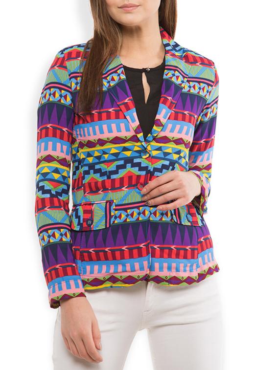 blue printed summer jacket - 15023986 - Zoom Image - 1