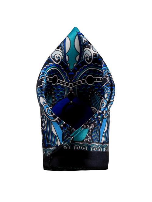 blue polyester pocketsquare - 15024002 - Standard Image - 1