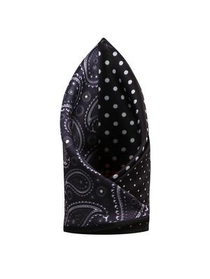 black polyester pocketsquare - 15024025 - Standard Image - 1