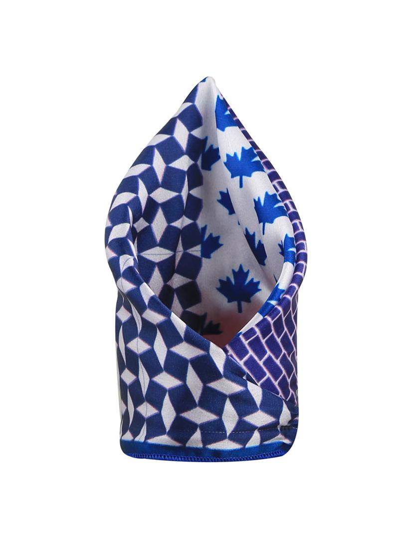 blue polyester pocketsquare - 15024026 - Zoom Image - 1