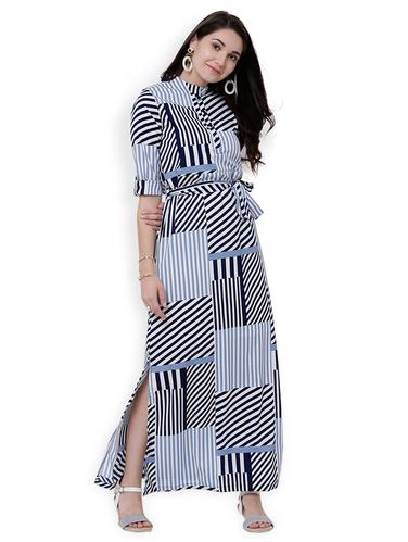 blue printed maxi dress - 15024177 - Very Small Image - 1