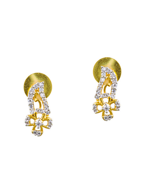 gold metal studs earrings - 15024221 - Very Small Image - 1
