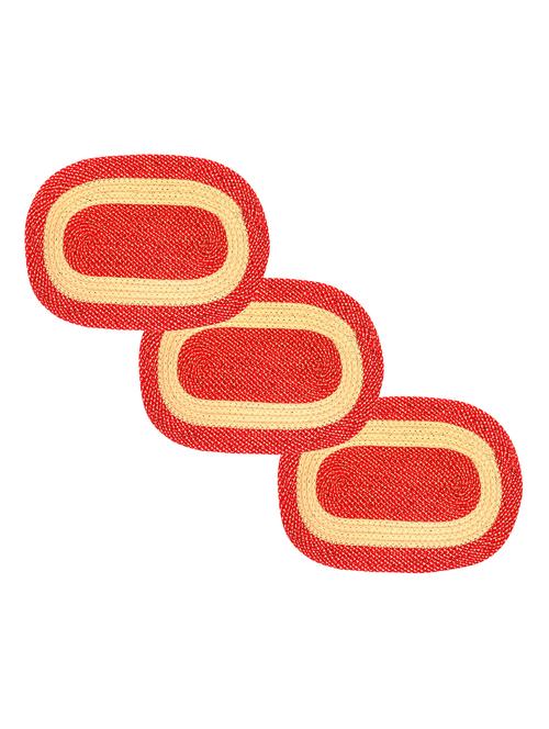 Solid 3 Piece Polycotton Door Mat Set - 15024242 - Very Small Image - 1
