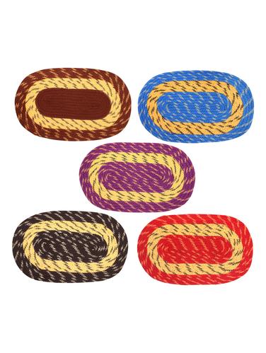 Solid 5 Piece Polycotton Door Mat Set - 15024258 - Very Small Image - 1