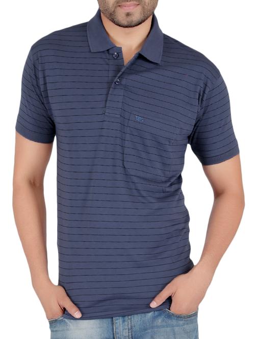 dark blue cotton pocket t-shirt - 15024332 - Standard Image - 1