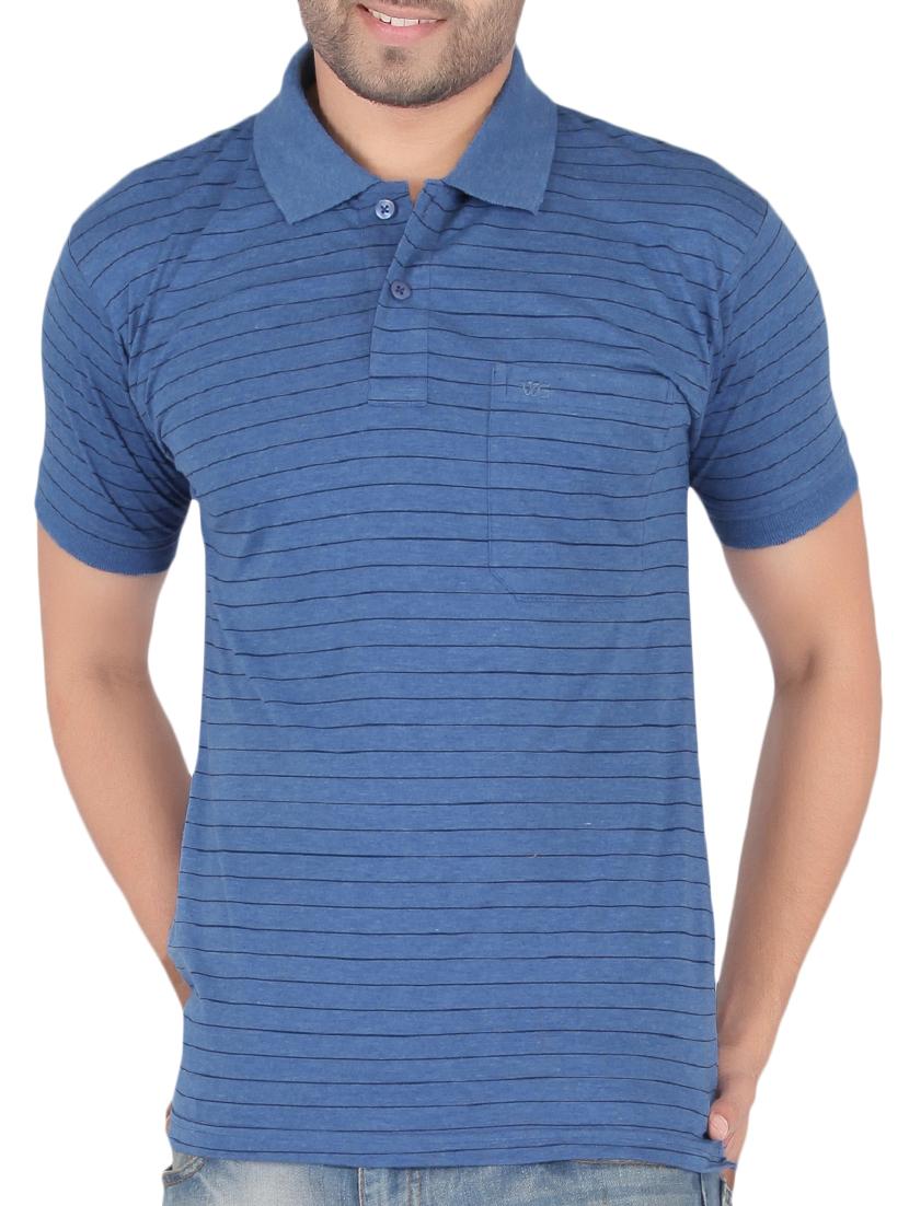 blue cotton pocket t-shirt - 15024342 - Zoom Image - 1