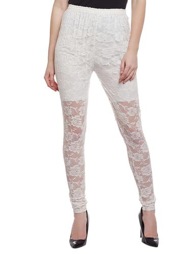 white floral viscose legging - 15024371 - Very Small Image - 1