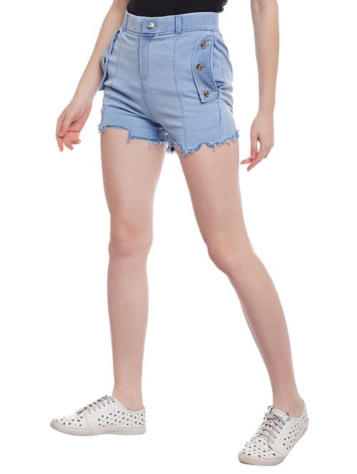 light blue denim shorts - 15024378 - Standard Image - 1