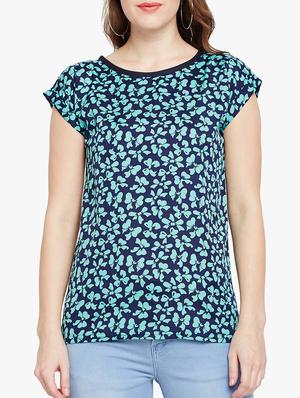 blue floral top - 15024866 - Standard Image - 1