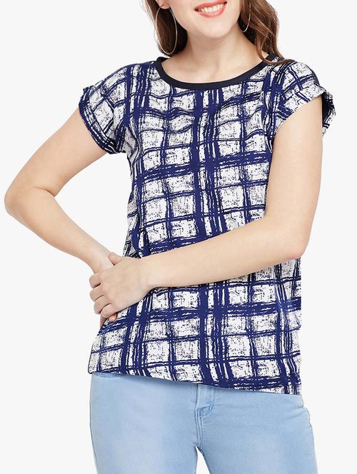 blue checkered top - 15024869 - Standard Image - 1