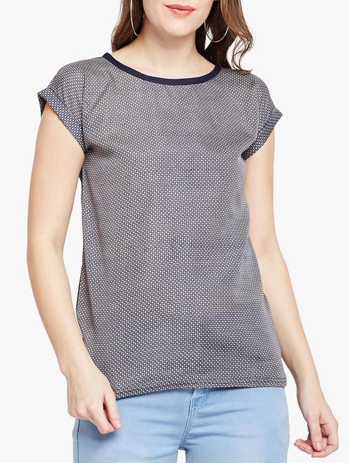 blue printed top - 15024871 - Standard Image - 1