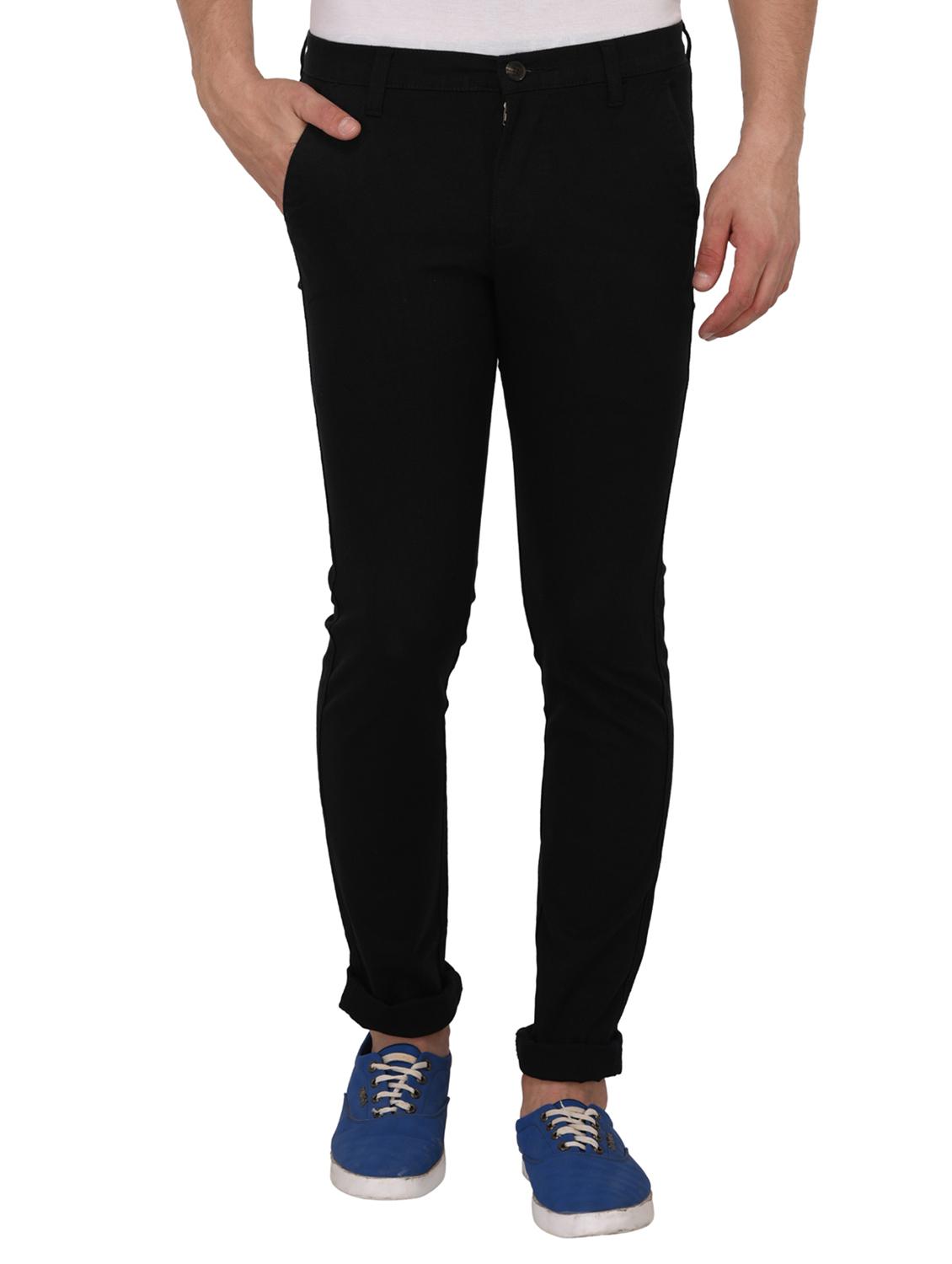 black cotton blend chinos - 15024914 - Zoom Image - 1