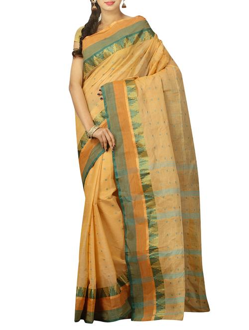 BENGAL HAND WOVEN TANT SAREE - 15025018 - Very Small Image - 1