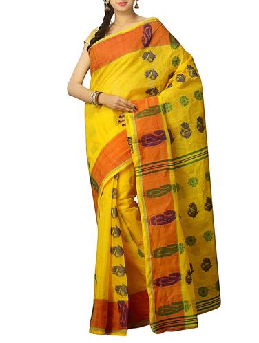 BENGAL HAND WOVEN TANT SAREE - 15025024 - Very Small Image - 1
