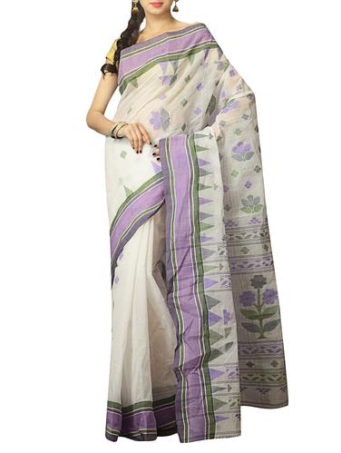 BENGAL HAND WOVEN TANT SAREE - 15025026 - Very Small Image - 1
