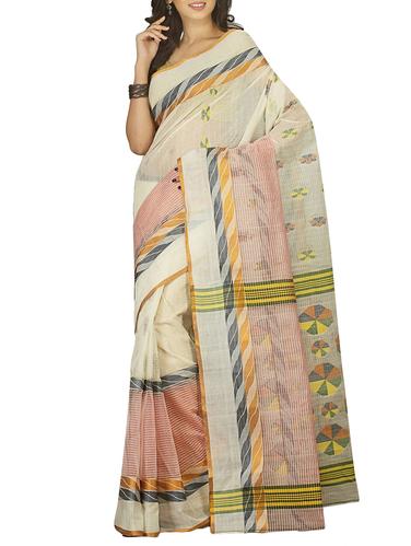 BENGAL COTTON HANDLOOM SAREE - 15025052 - Very Small Image - 1