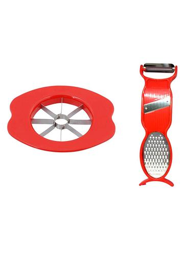 Combo of Apple Cutter / Slicer + 3 in 1 Peeler / Grater / Slicer - 15025064 - Very Small Image - 1