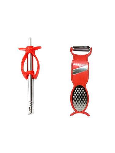 Combo of Fish Type Gas Lighter + 3 in 1 Peeler / Grater / Slicer - 15025071 - Very Small Image - 1