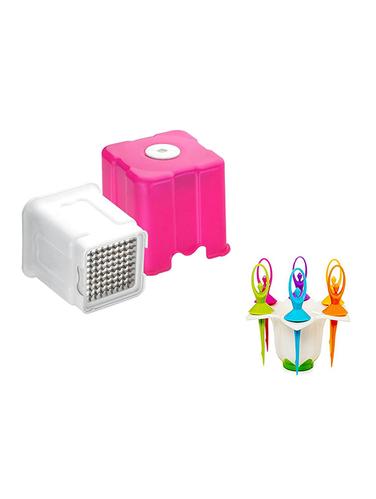 Combo of Potato French Fries Cutter + Dancing Doll Fruit Fork - 15025078 - Very Small Image - 1