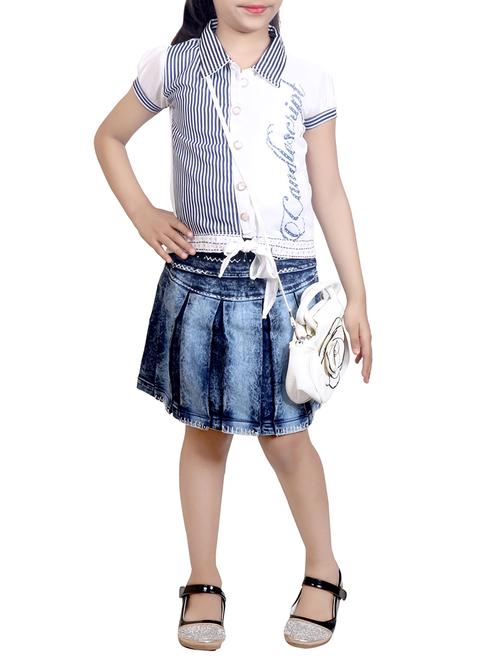 blue cotton skirt top - 15025092 - Very Small Image - 1