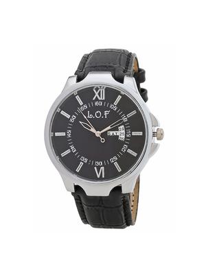 LOF BlackRound Dial Leather Strap Men's Multi function Analog watch - LW2002 - 15025095 - Standard Image - 1