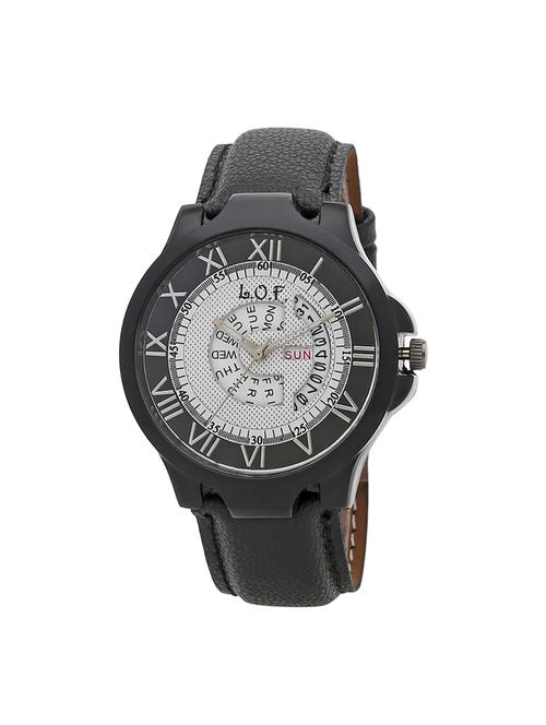 LOF White Round Dial Leather Strap Men's Multi function Analog watch - LW2004 - 15025097 - Standard Image - 1
