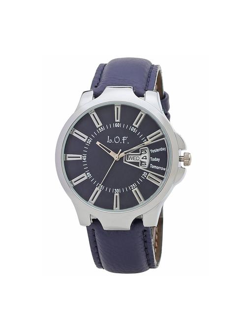 LOF Blue Round Dial Leather Strap Men's Multi function Analog watch - LW2009 - 15025101 - Standard Image - 1