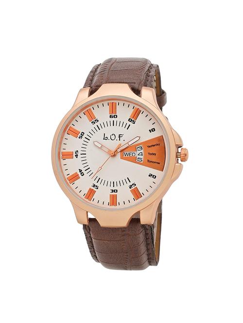 LOF Round Dial Leather Strap Men's Multi function Analog watch - LW2006 - 15025106 - Standard Image - 1