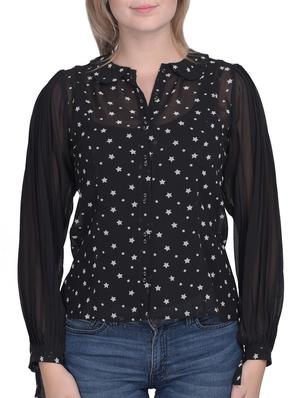 black printed shirt - 15025218 - Standard Image - 1