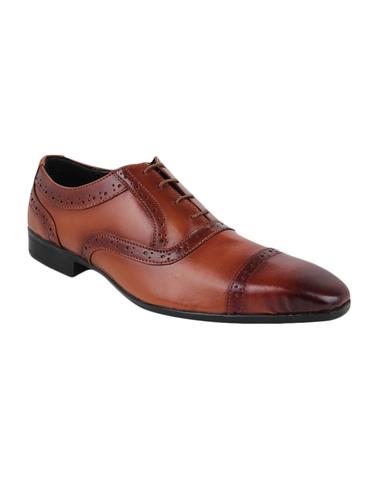 brown Leather lace-up oxford - 15025461 - Very Small Image - 1