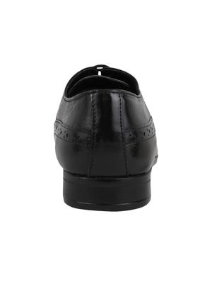 black leather lace-up brouge - 15025463 - Standard Image - 4