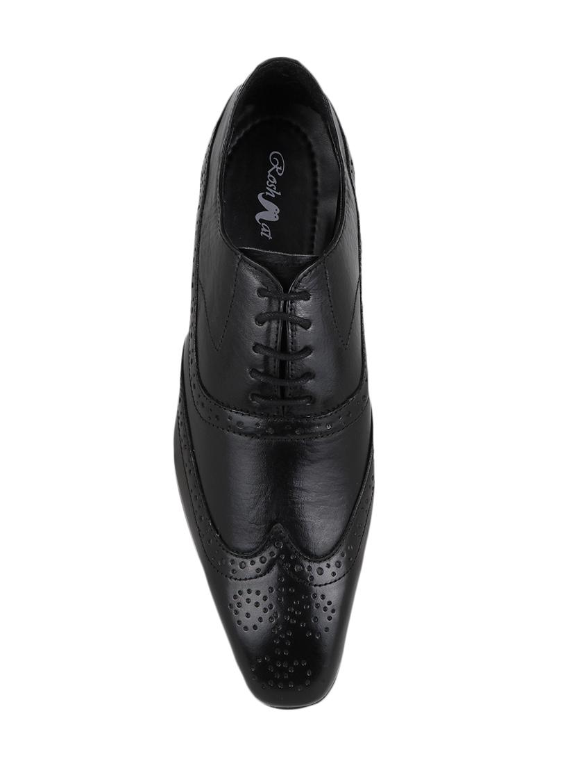 black leather lace-up brouge - 15025463 - Zoom Image - 5
