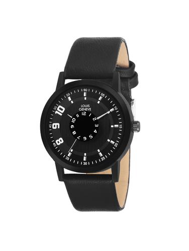 LOUIS GENEVE Black Dial Watch For Men - LG-MW-WBLACK-202 - 15025593 - Very Small Image - 1
