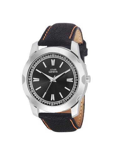 LOUIS GENEVE Black Dial Watch For Men - LG-MW-51-SBLACK-204 - 15025595 - Very Small Image - 1