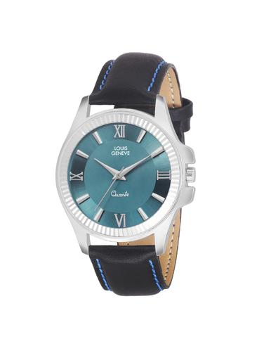 LOUIS GENEVE Blue Dial Watch For Men - LG-MW-BL-BLACK-211 - 15025602 - Very Small Image - 1