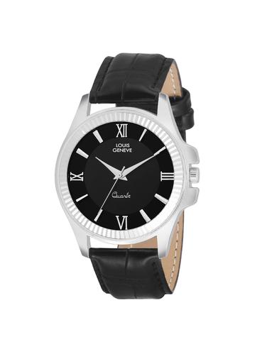 LOUIS GENEVE Black Dial Watch For Men - LG-MW-BBLACK-215 - 15025606 - Very Small Image - 1