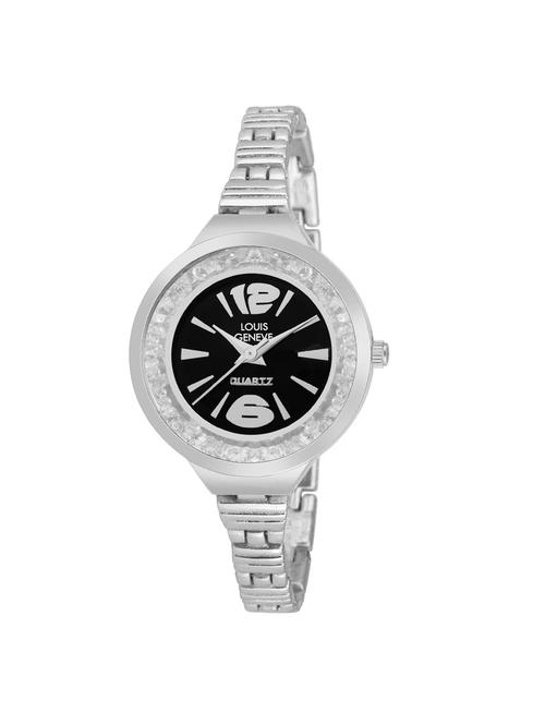 LOUIS GENEVE Black Dial Watch For Women - LG-LW-SS-SBLACK-79 - 15025714 - Standard Image - 1