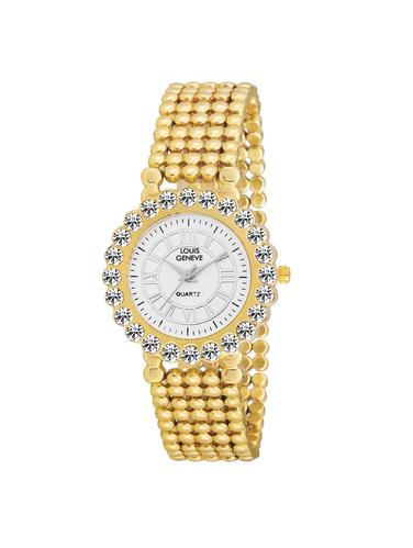 LOUIS GENEVE White Dial Watch For Women - LG-LW-WGOLD-88 - 15025723 - Very Small Image - 1