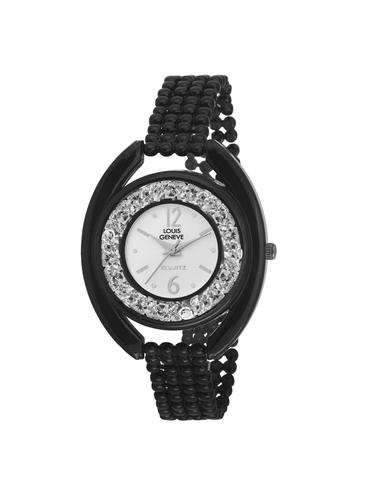 LOUIS GENEVE White Dial Watch For Women - LG-LW-WBLACK-95 - 15025730 - Very Small Image - 1