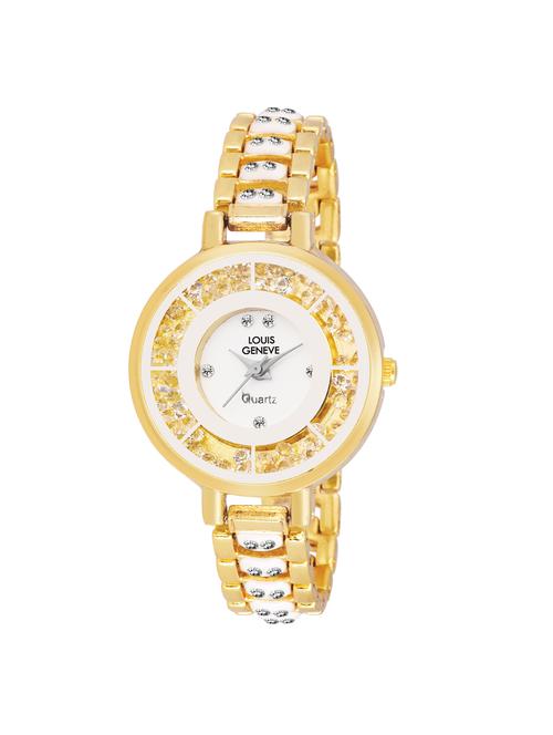 LOUIS GENEVE White Dial Watch For Women - LG-LW-SS-GOLDEN-103 - 15025736 - Standard Image - 1