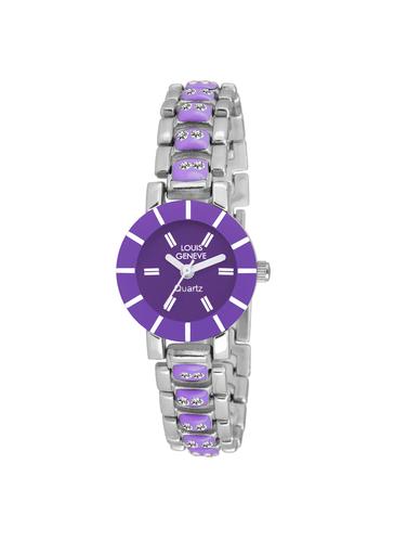 LOUIS GENEVE Purple Dial Watch For Women - LG-LW-SPURPLE-112 - 15025745 - Very Small Image - 1