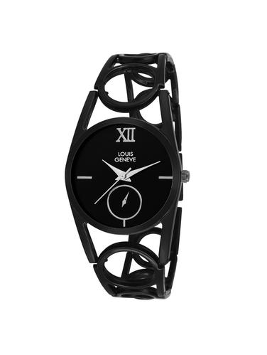 LOUIS GENEVE Black Dial Watch For Women - LG-LW-SS-BBLACK-129 - 15025760 - Very Small Image - 1