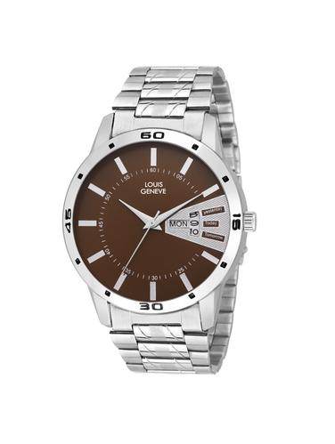 LOUIS GENEVE Brown Dial Watch For Men - LG-MW-SS-DBROWN-232 - 15025784 - Very Small Image - 1