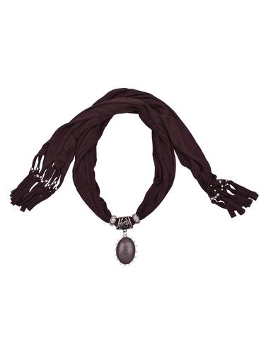 brown cotton scarf - 15025804 - Very Small Image - 1