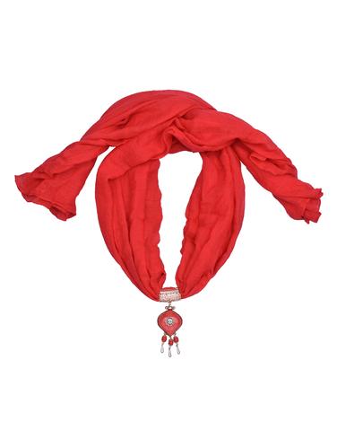 red cotton scarf - 15025815 - Very Small Image - 1