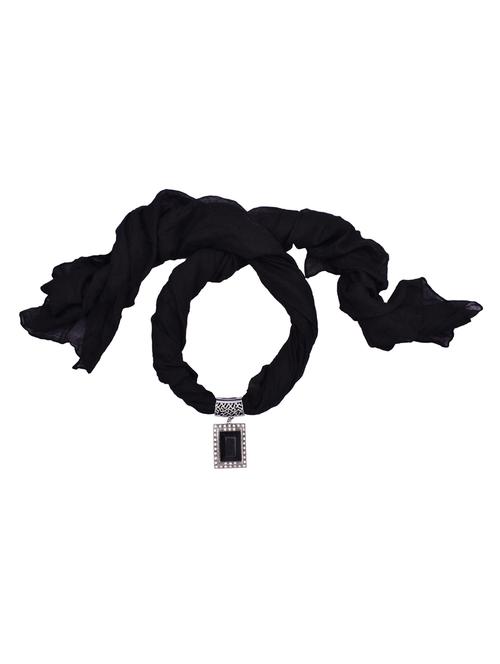 black cotton scarf - 15025825 - Standard Image - 1