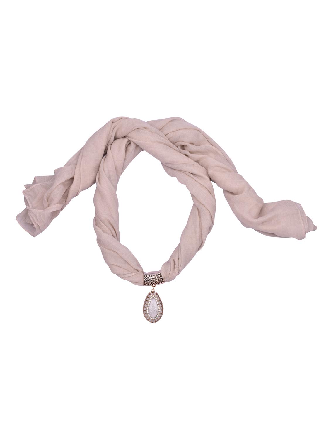 beige cotton scarf - 15025829 - Zoom Image - 1
