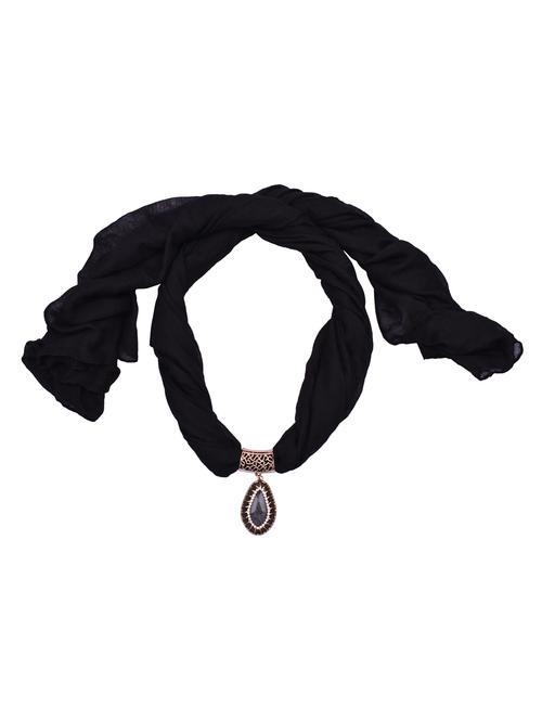 black cotton scarf - 15025830 - Standard Image - 1