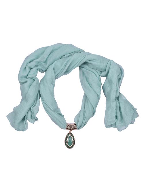 green cotton scarf - 15025832 - Standard Image - 1