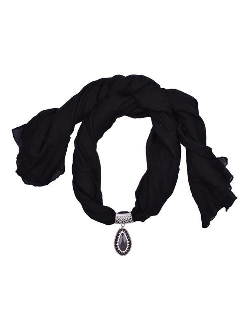 black cotton scarf - 15025841 - Standard Image - 1